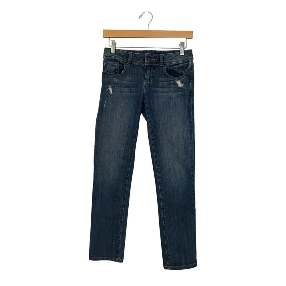 923 LC Lauren Conrad Low Rise Capris 0 Reg Stretch Cute Dark Wash